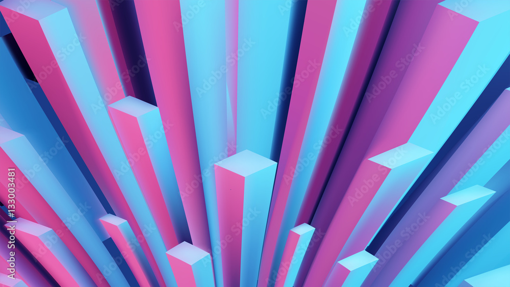 Poster abstract angular vector 3d background. bright illustration. cubes distortion