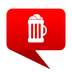 beer bubble red icon