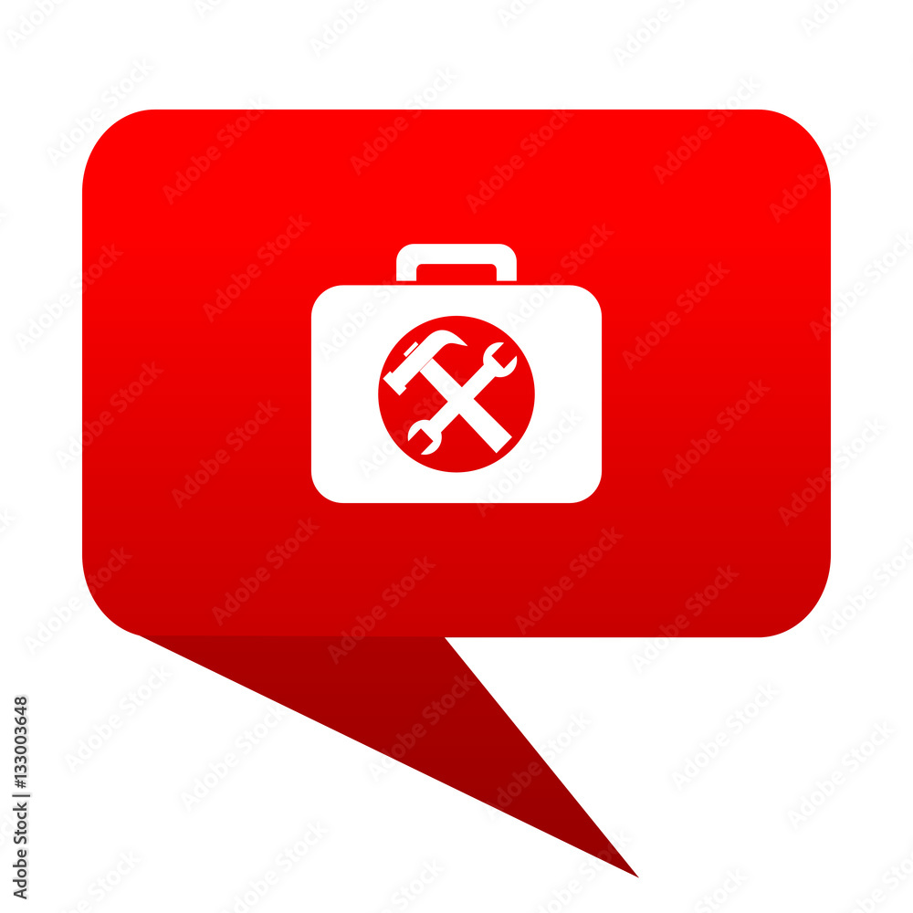 Poster toolkit bubble red icon