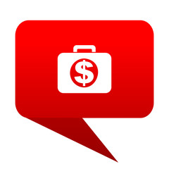 financial bubble red icon