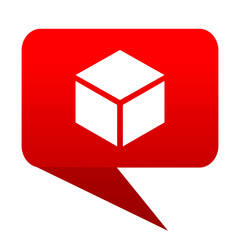box bubble red icon