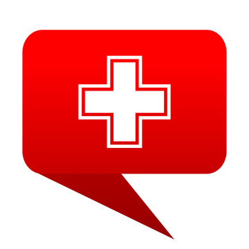 pharmacy bubble red icon