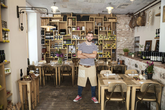 Male owner of oil bar and restaurant