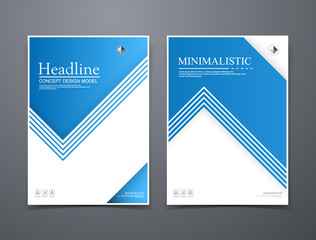 Abstract composition. Text frame surface. A4 brochure cover. White title sheet. Creative logo figure. Ad banner form texture. Blue triangles icon. Sale offer flyer fiber. EPS 10 backdrop. Vector art