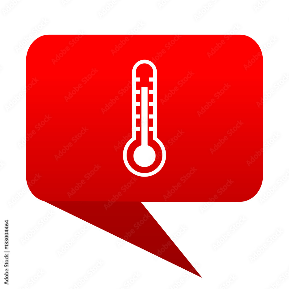 Poster thermometer bubble red icon