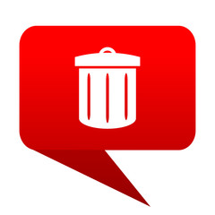 recycle bubble red icon