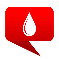 water drop bubble red icon