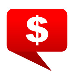 Obraz premium dollar bubble red icon