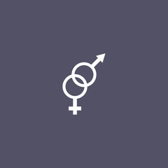 Male and female sex symbol