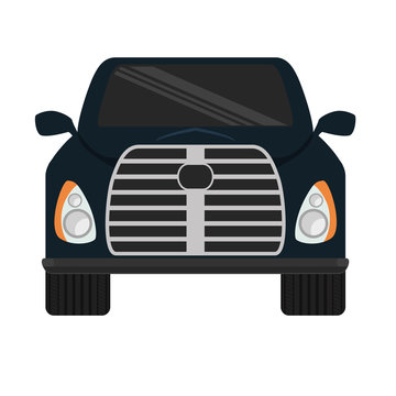 truck car frontview icon image vector illustration design 