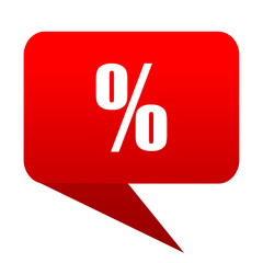 Percent bubble red icon