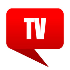 Fototapeta premium Tv bubble red icon
