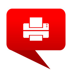 Printer bubble red icon