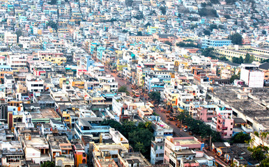 Fototapeta na wymiar Vijayawada cityscape