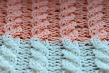 knitted background with pigtails and harnesses