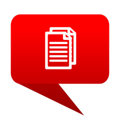 Document bubble red icon