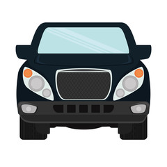 sedan or coupe car frontview icon image vector illustration design 