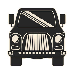 truck car frontview icon image two tone vector illustration design 