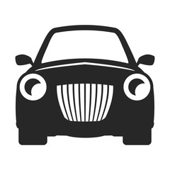 sedan or coupe car frontview icon image vector illustration design 