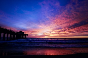 Sunset at the Manhattan Beach pier