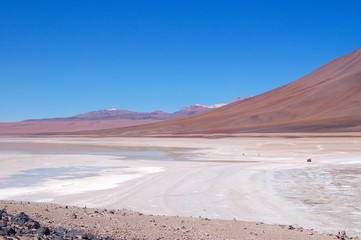 Fototapeta na wymiar Beautiful Laggon in the Andes of Bolivia