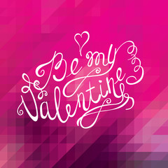 Valentines day lettering background. Hand Drawing Vector Lettering design. Greeting card.