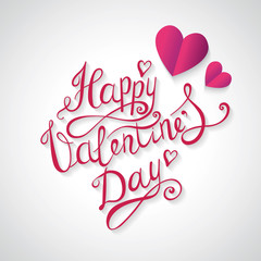 Valentines day lettering background. Hand Drawing Vector Lettering design. Greeting card.