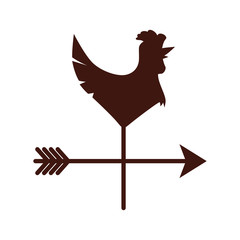 weathercock or vane icon image vector illustration design 