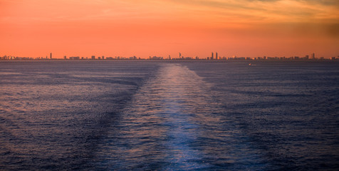 miami skyline from cruise