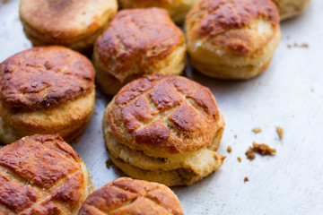 pile of freshly baked scones