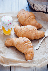 Fresh french croissants