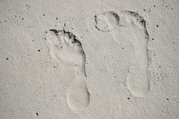 Fußabdrücke im Sand 