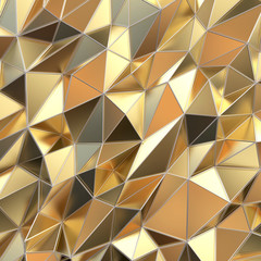 Abstract golden background polygon