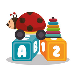 set baby toys icon vector illustration design