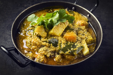 Traditional Indian Sweet Potato Curry in a Bowl