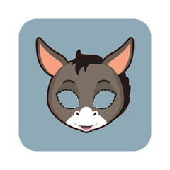 Donkey mask for various festivities, parties, activities