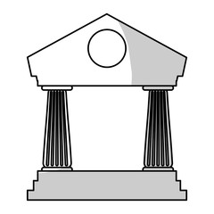 bank icon over white background. vector illustration