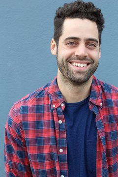 Portrait of smiling young bearded man
