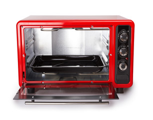 Kitchen red oven
