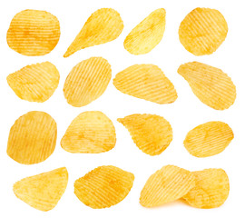 potato chips closeup