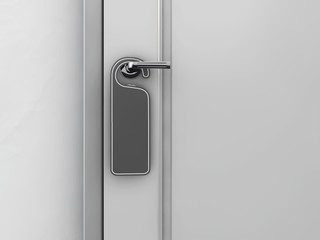 3d Illustration of Metal Door Handle Lock with Hanger Isolated on Background