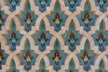 Pattern from Hassan II Mosque in Casablanca Morocco