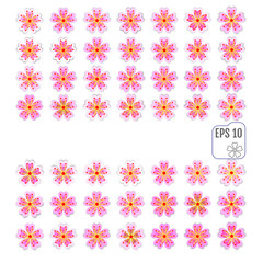 Cherry blossom icon set