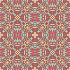 Damask flower seamless motif vector pattern