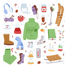 Winter icons vector illustration.