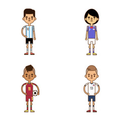 National Euro Cup soccer football teams vector illustration