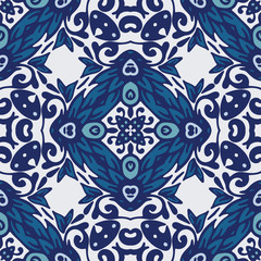 Abstract seamless ornamental vector pattern tiles