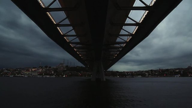 a day in under halic bridge istanbul