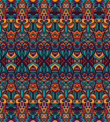 Abstract colorful ethnic tribal pattern