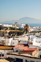 Village of Tarifa, located in the Strait of Gibraltar. In the background you can see Africa